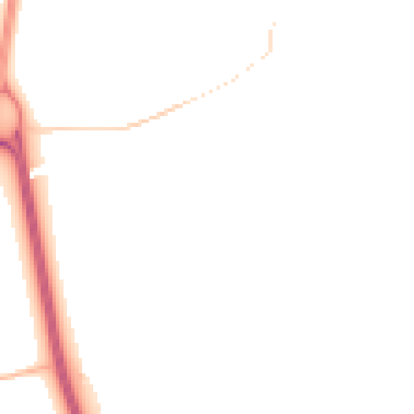 Night-time road noise heatmap for KT20 6PL