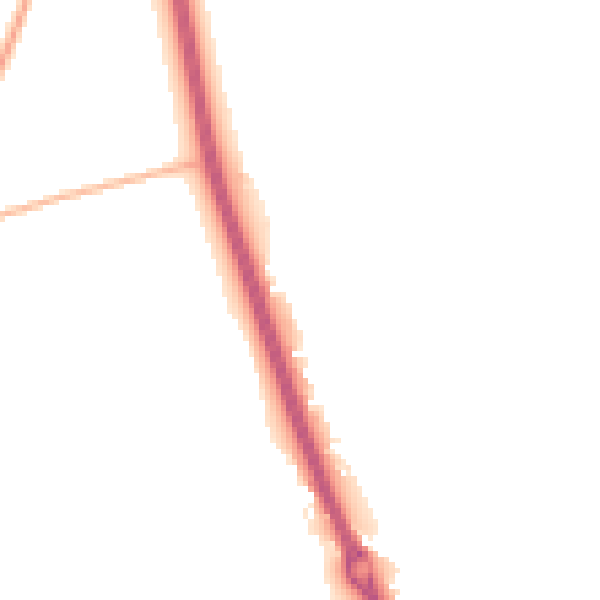 Night-time road noise heatmap for KT20 6QH