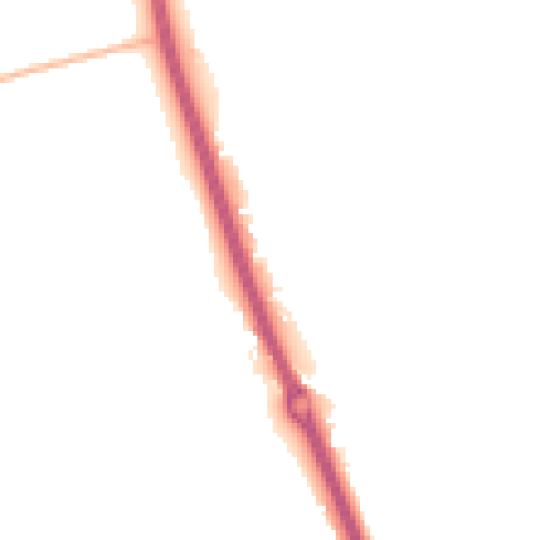 Night-time road noise heatmap for KT20 6QS
