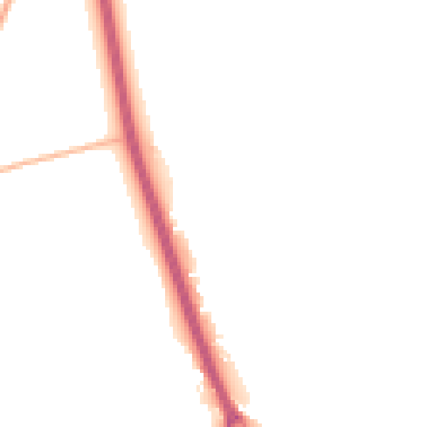 Night-time road noise heatmap for KT20 6QX
