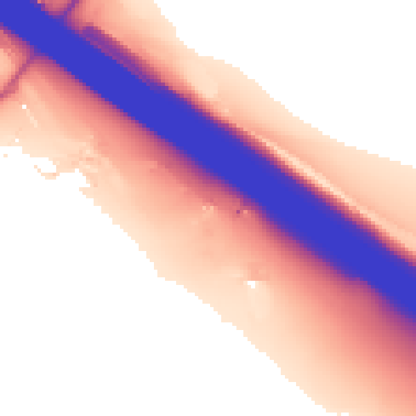 Daytime road noise heatmap for KT20 7NW