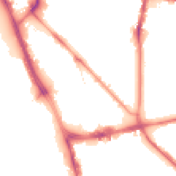 Night-time road noise heatmap for L1 0AA
