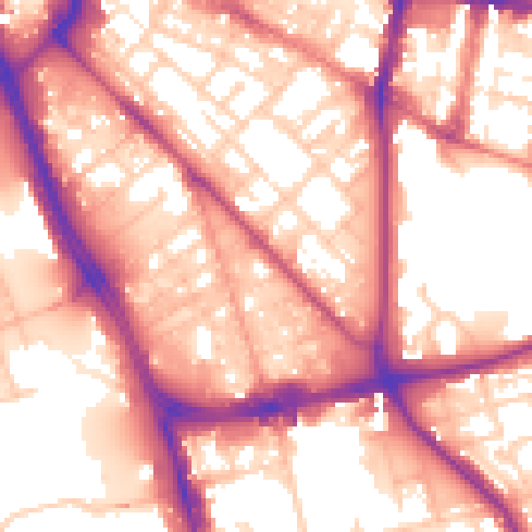 Daytime road noise heatmap for L1 0AB