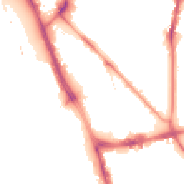 Night-time road noise heatmap for L1 0AJ