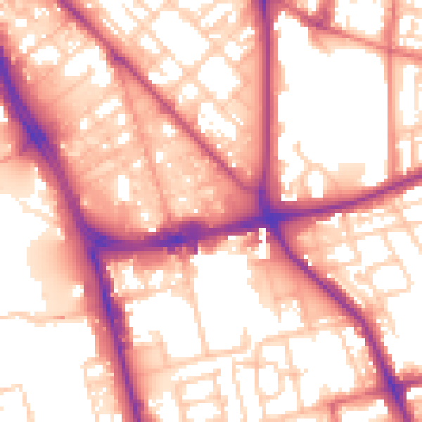Daytime road noise heatmap for L1 0AP