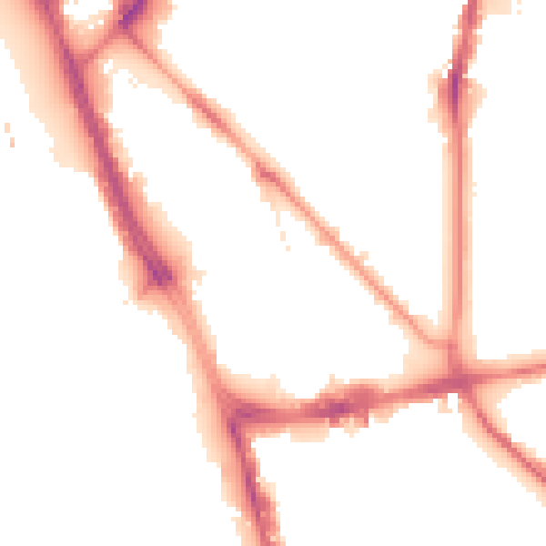 Night-time road noise heatmap for L1 0AR