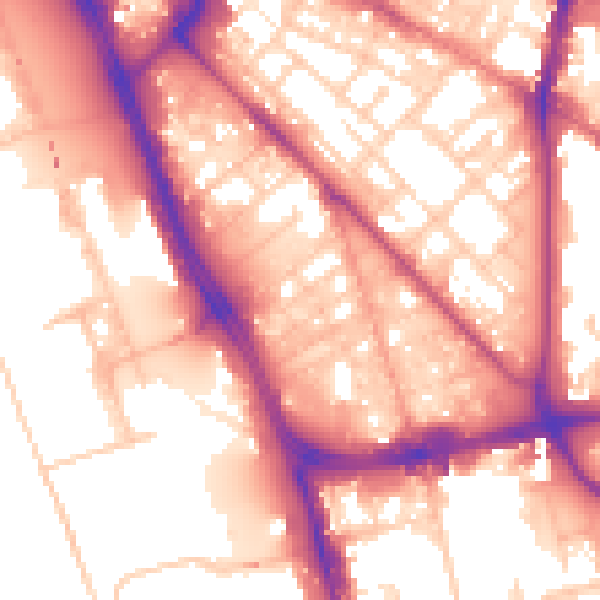 Daytime road noise heatmap for L1 0AY