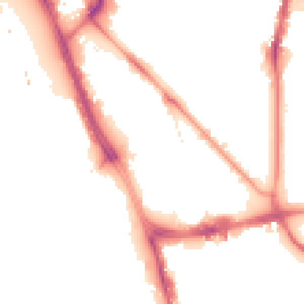 Night-time road noise heatmap for L1 0AY
