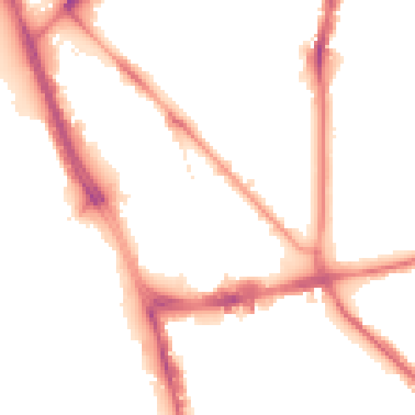 Night-time road noise heatmap for L1 0BE