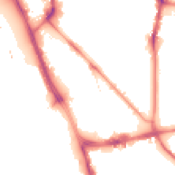 Night-time road noise heatmap for L1 0BF