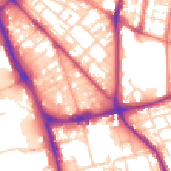 Daytime road noise heatmap for L1 0BL