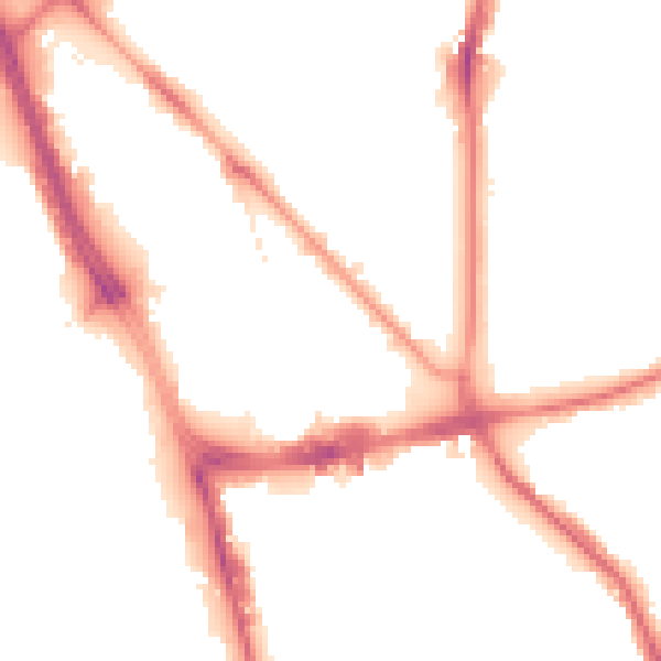Night-time road noise heatmap for L1 0BP