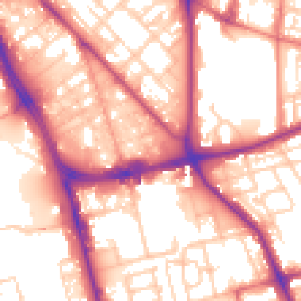 Daytime road noise heatmap for L1 0BS
