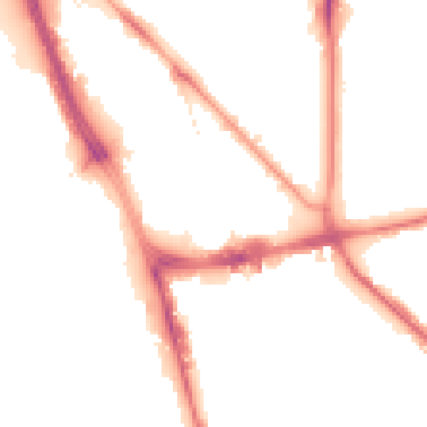 Night-time road noise heatmap for L1 0BW