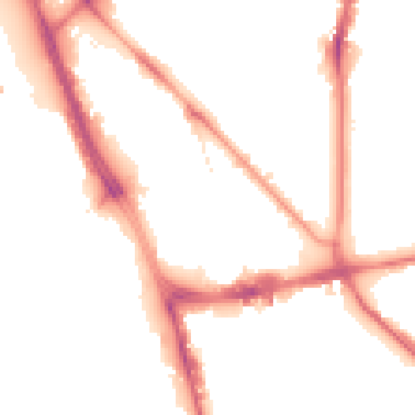 Night-time road noise heatmap for L1 0DF