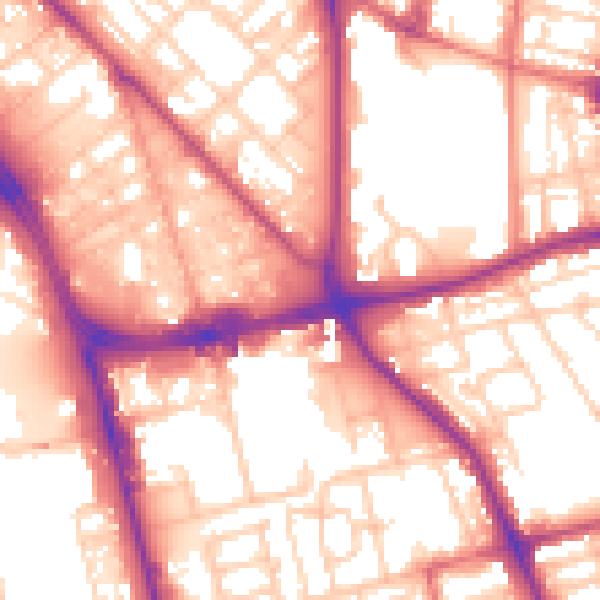 Daytime road noise heatmap for L1 0DG
