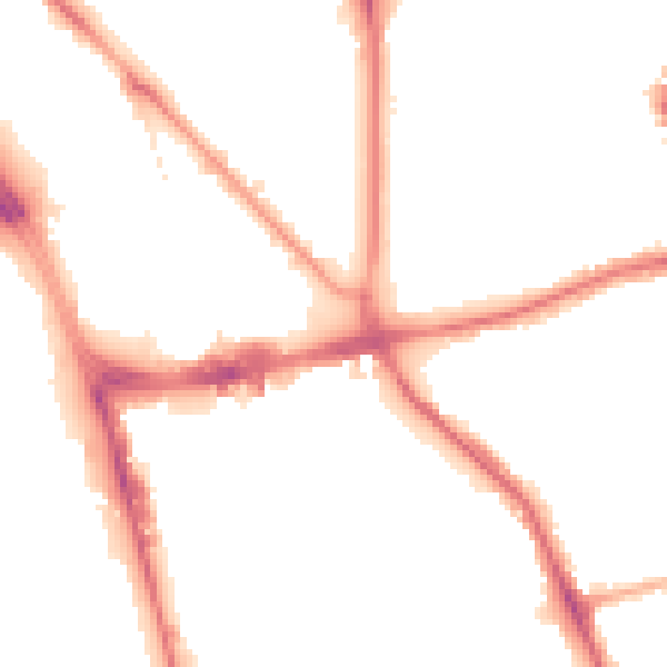 Night-time road noise heatmap for L1 0DG