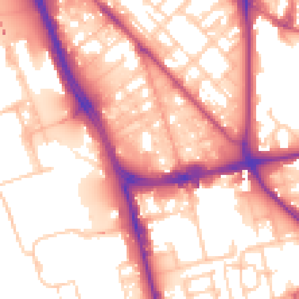 Daytime road noise heatmap for L1 0DH