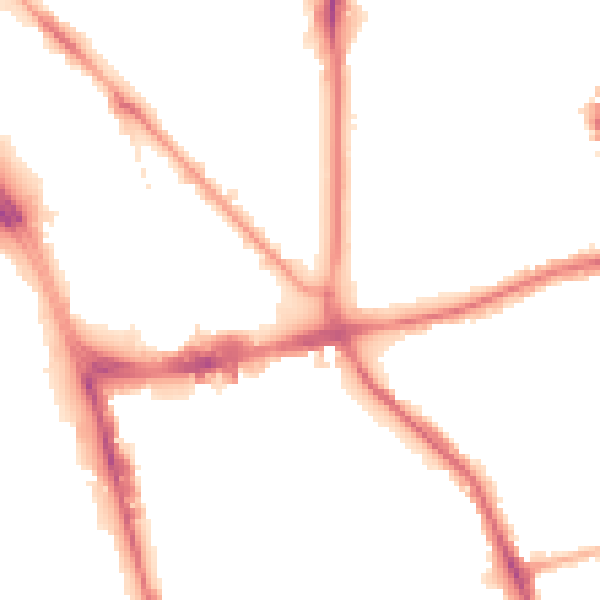 Night-time road noise heatmap for L1 0DW