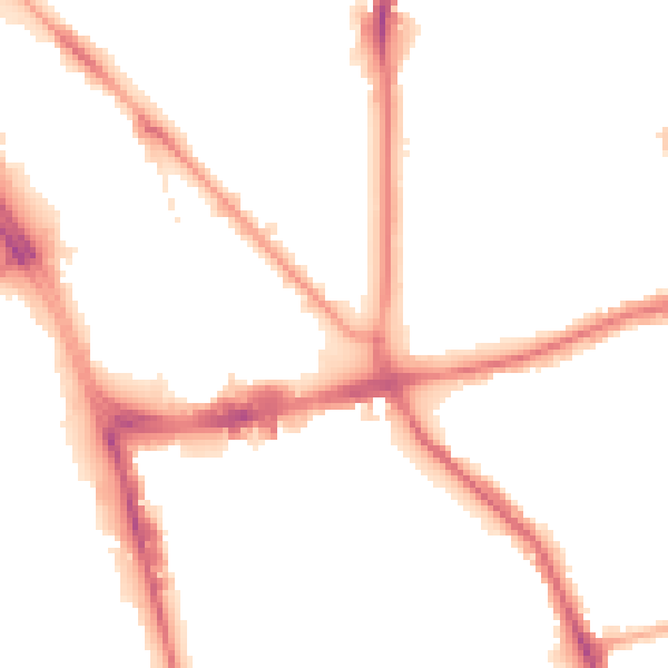 Night-time road noise heatmap for L1 0GG