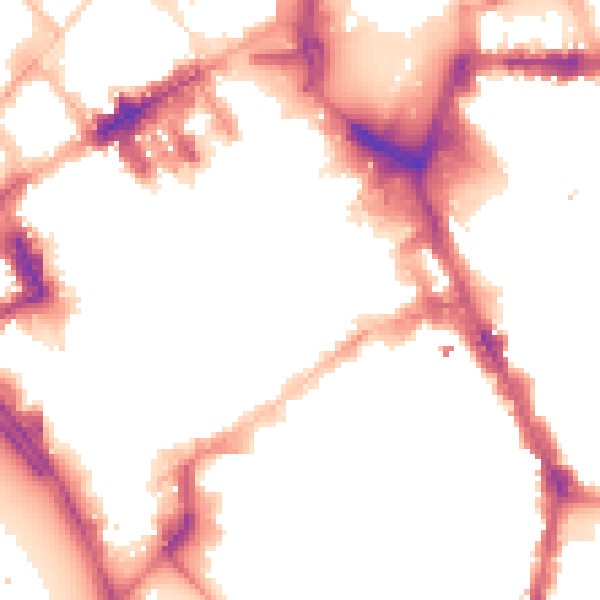 Night-time road noise heatmap for L1 1DE