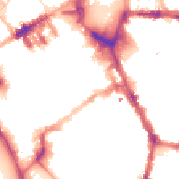 Night-time road noise heatmap for L1 1DG