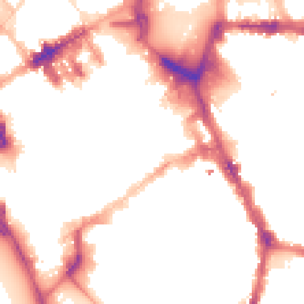 Night-time road noise heatmap for L1 1DN
