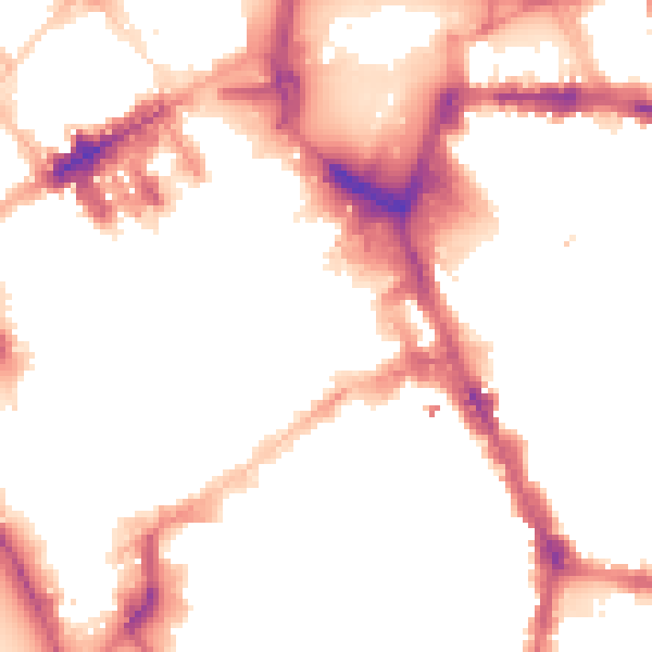 Night-time road noise heatmap for L1 1DP