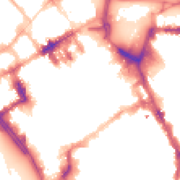 Night-time road noise heatmap for L1 1DS