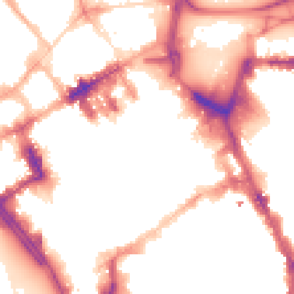 Night-time road noise heatmap for L1 1EF
