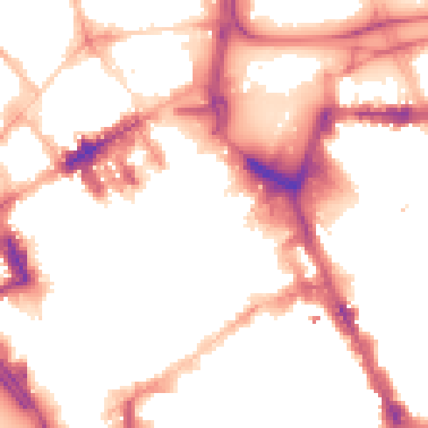 Night-time road noise heatmap for L1 1LG