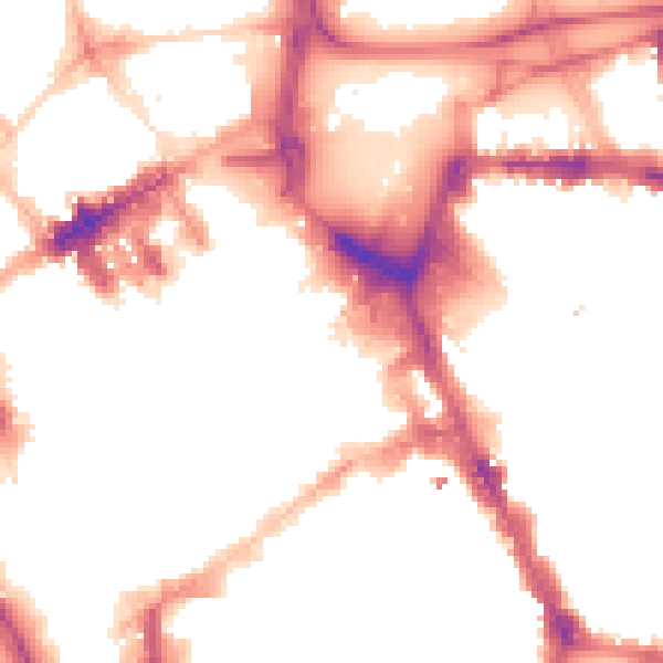 Night-time road noise heatmap for L1 1LY