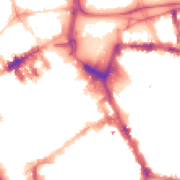Night-time road noise heatmap for L1 1NP