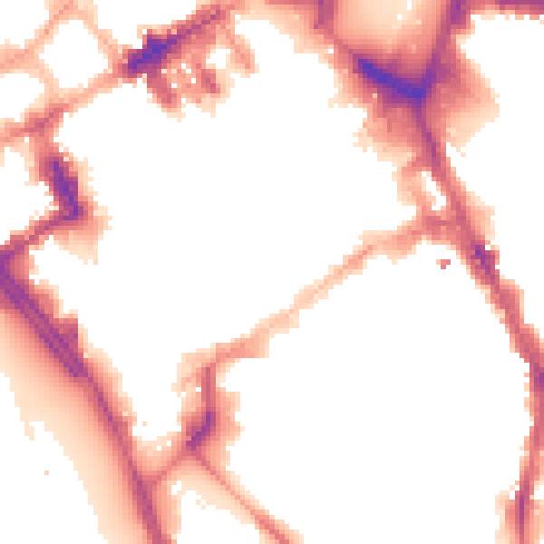 Night-time road noise heatmap for L1 3BT