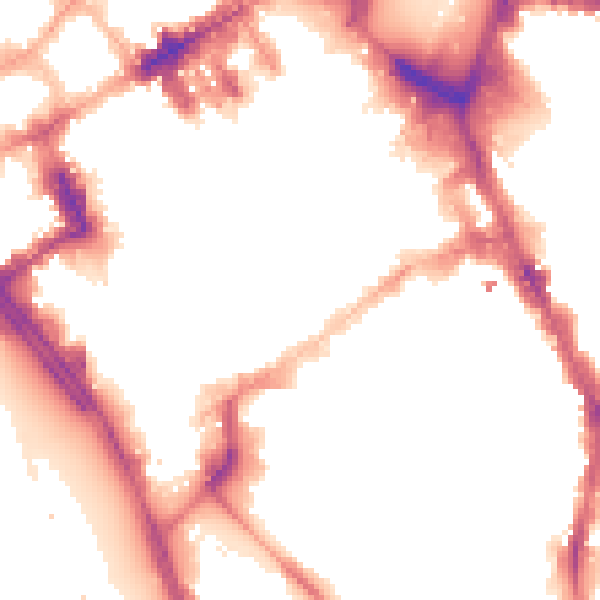 Night-time road noise heatmap for L1 3BX