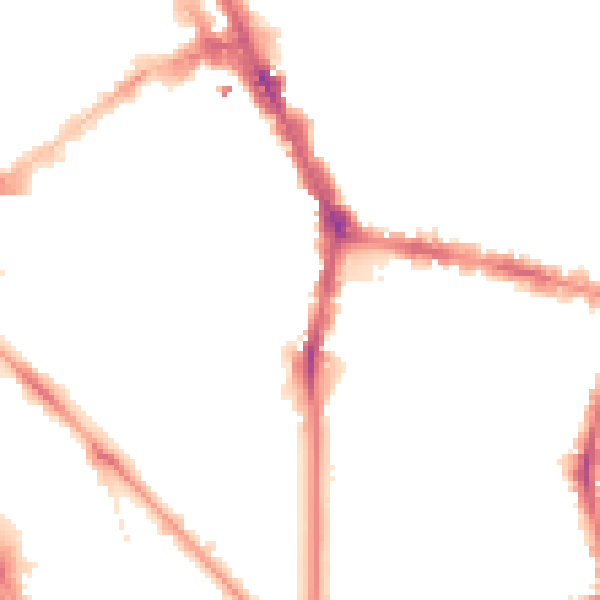 Night-time road noise heatmap for L1 4BL