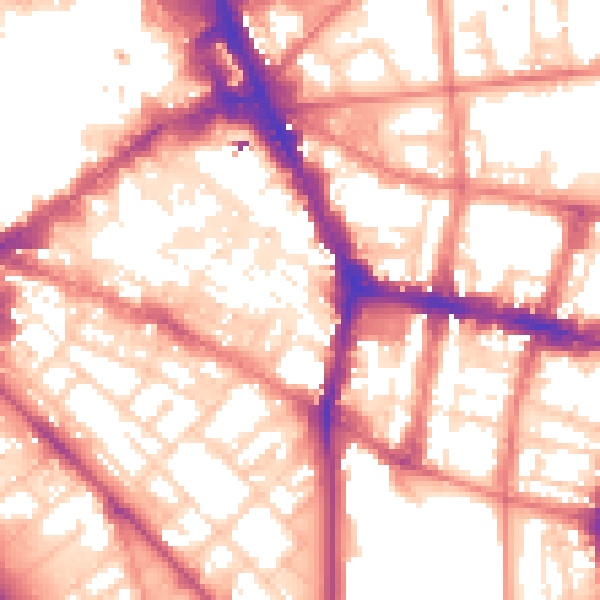 Daytime road noise heatmap for L1 4DE