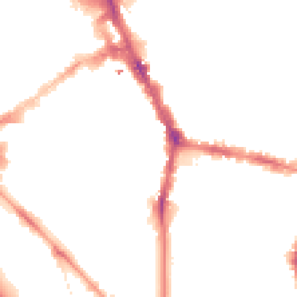 Night-time road noise heatmap for L1 4DE