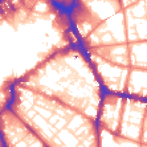 Daytime road noise heatmap for L1 4EA