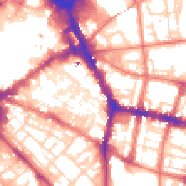 Daytime road noise heatmap for L1 4EZ
