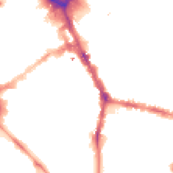 Night-time road noise heatmap for L1 4EZ