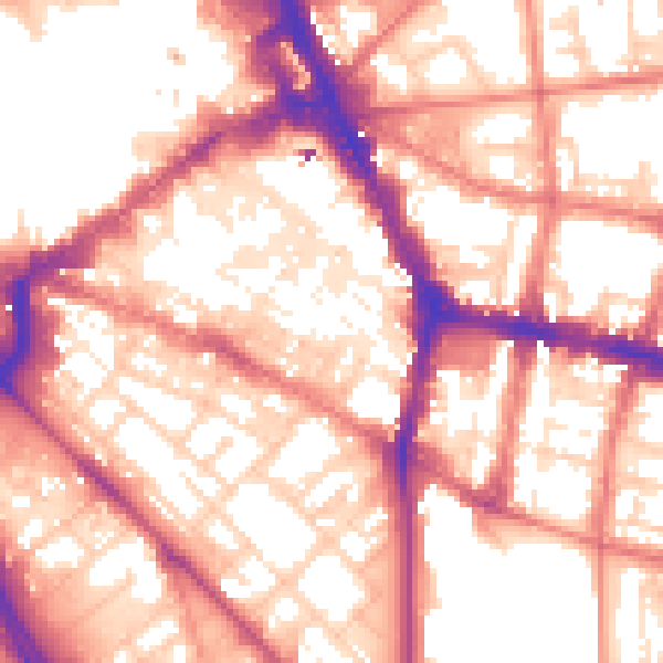 Daytime road noise heatmap for L1 4FB