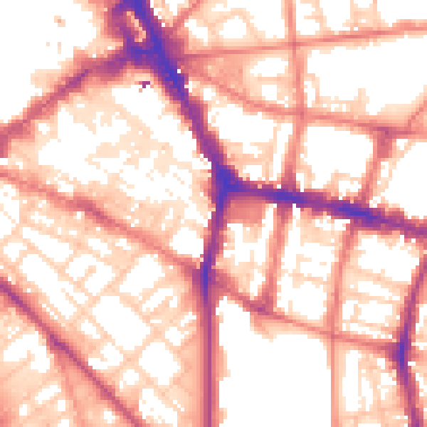 Daytime road noise heatmap for L1 4JF
