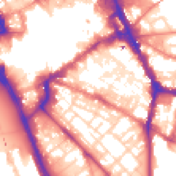 Daytime road noise heatmap for L1 4JJ