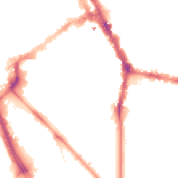 Night-time road noise heatmap for L1 4JR