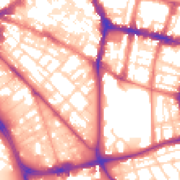 Daytime road noise heatmap for L1 5EF