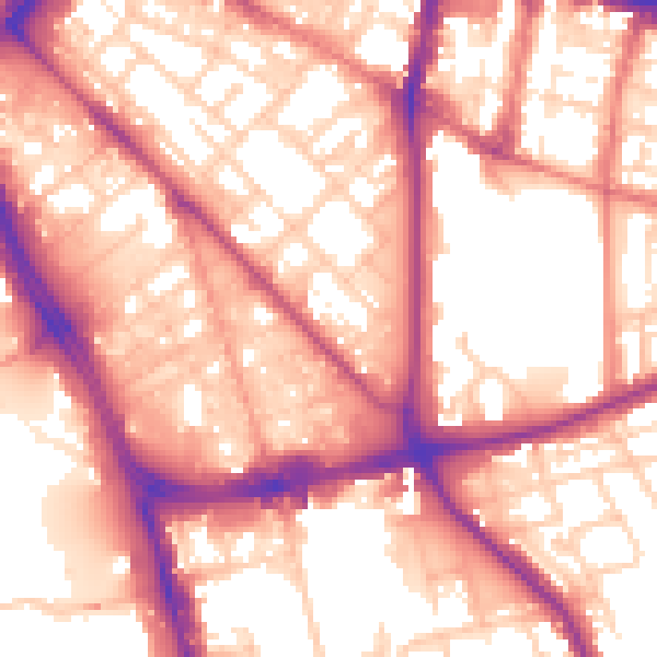 Daytime road noise heatmap for L1 5EQ