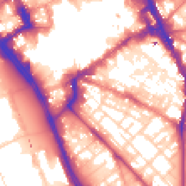 Daytime road noise heatmap for L1 5FB