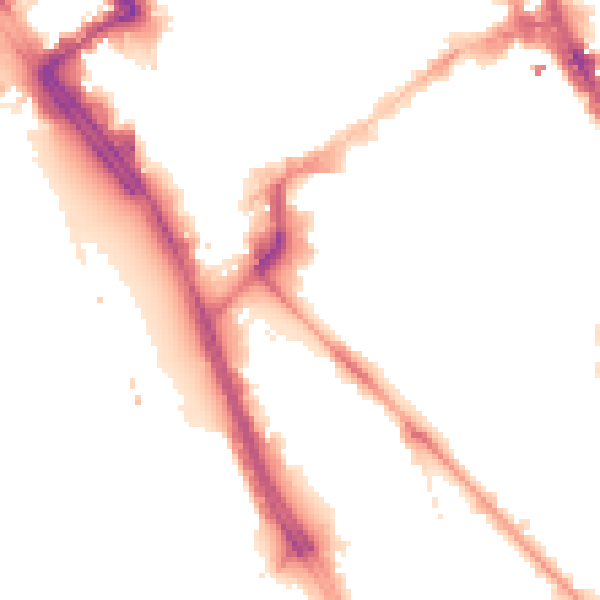 Night-time road noise heatmap for L1 5HZ