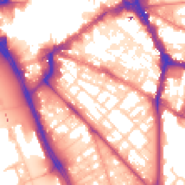 Daytime road noise heatmap for L1 5JD